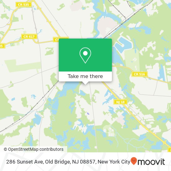 286 Sunset Ave, Old Bridge, NJ 08857 map