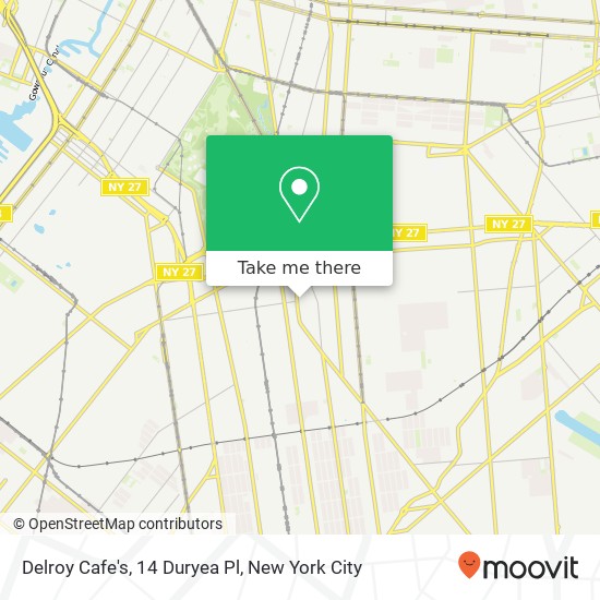 Mapa de Delroy Cafe's, 14 Duryea Pl