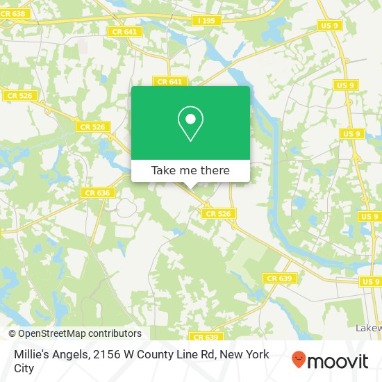 Millie's Angels, 2156 W County Line Rd map