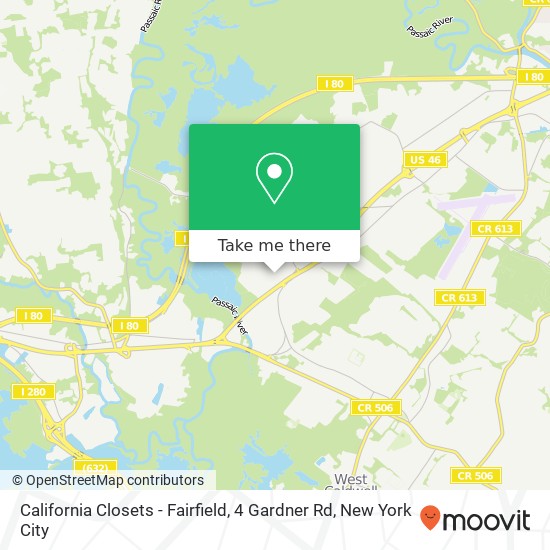 California Closets - Fairfield, 4 Gardner Rd map