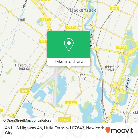 461 US Highway 46, Little Ferry, NJ 07643 map