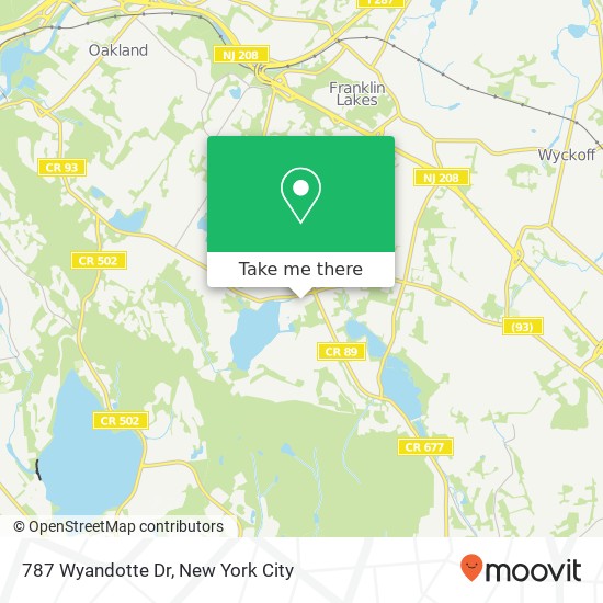 787 Wyandotte Dr, Franklin Lakes, NJ 07417 map