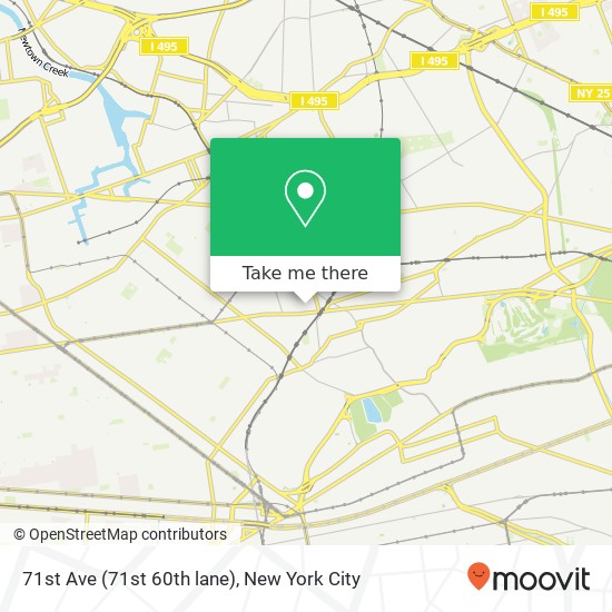 Mapa de 71st Ave (71st 60th lane), Ridgewood (RIDGEWOOD), NY 11385
