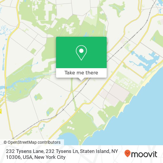 232 Tysens Lane, 232 Tysens Ln, Staten Island, NY 10306, USA map