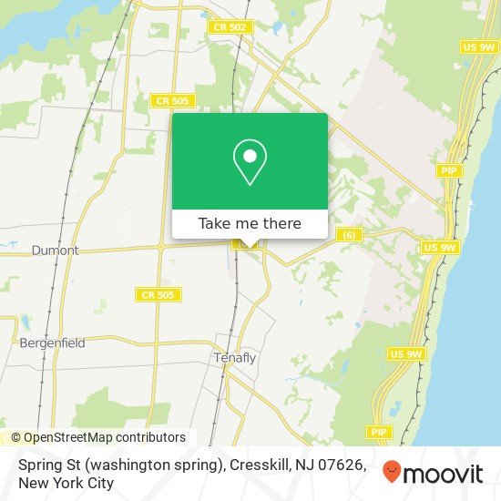 Mapa de Spring St (washington spring), Cresskill, NJ 07626