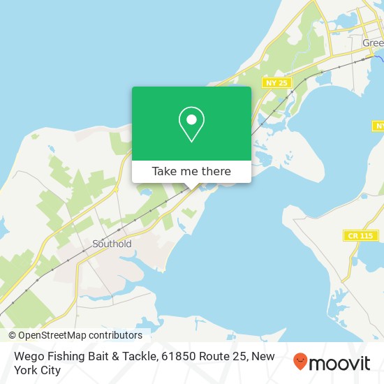 Mapa de Wego Fishing Bait & Tackle, 61850 Route 25