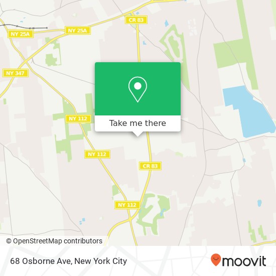 Mapa de 68 Osborne Ave, Mt Sinai, NY 11766