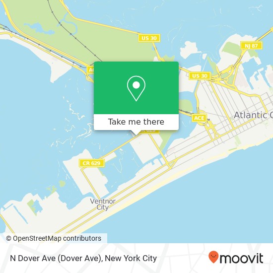 N Dover Ave (Dover Ave), Atlantic City, NJ 08401 map