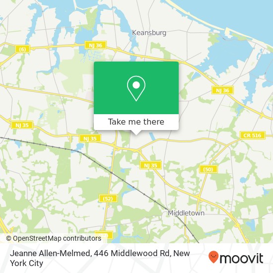 Mapa de Jeanne Allen-Melmed, 446 Middlewood Rd