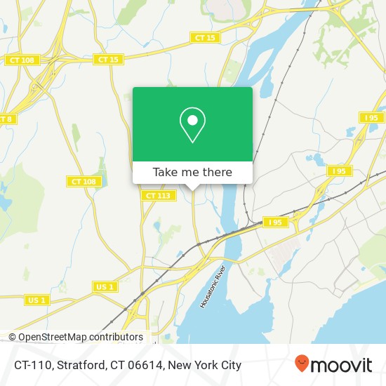 Mapa de CT-110, Stratford, CT 06614