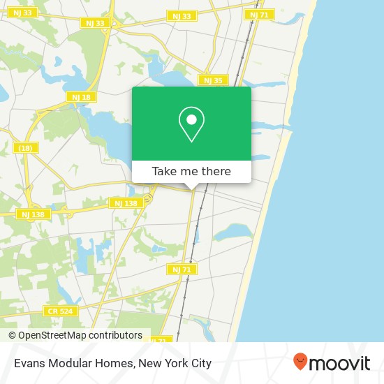 Mapa de Evans Modular Homes