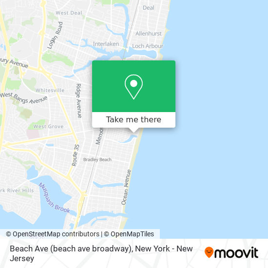 Mapa de Beach Ave (beach ave broadway)