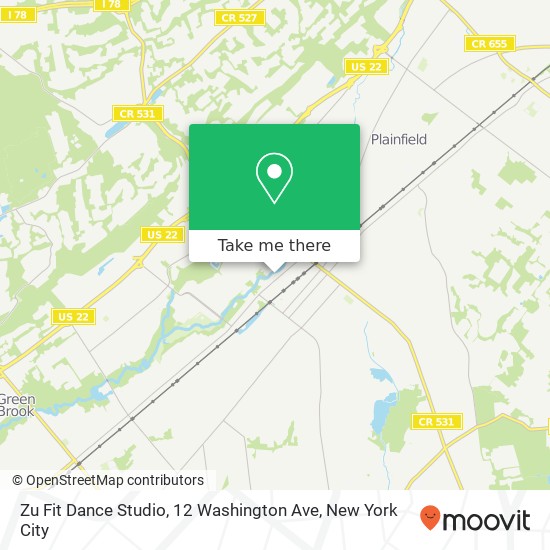 Mapa de Zu Fit Dance Studio, 12 Washington Ave