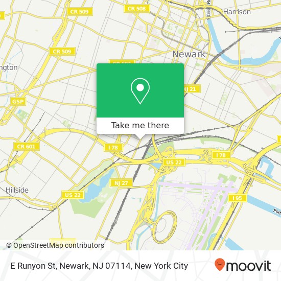 E Runyon St, Newark, NJ 07114 map