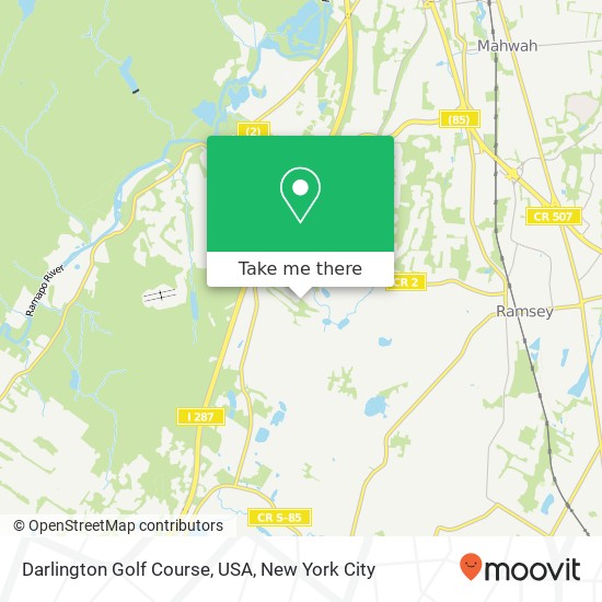 Darlington Golf Course, USA map