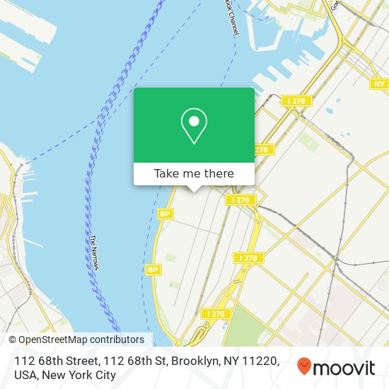 Mapa de 112 68th Street, 112 68th St, Brooklyn, NY 11220, USA