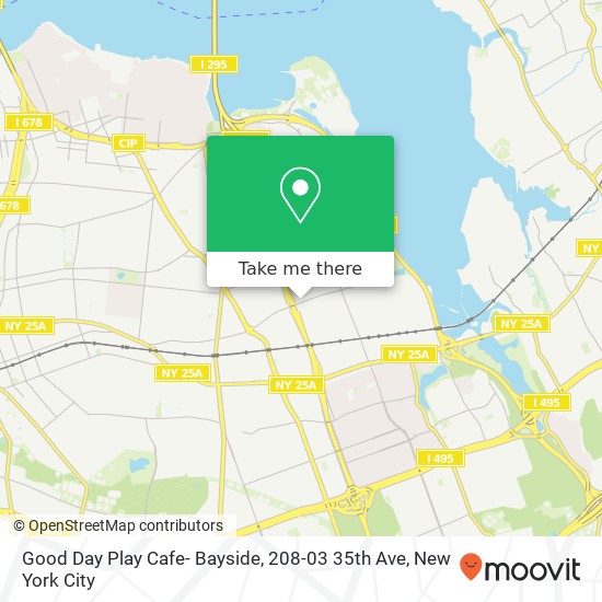 Mapa de Good Day Play Cafe- Bayside, 208-03 35th Ave