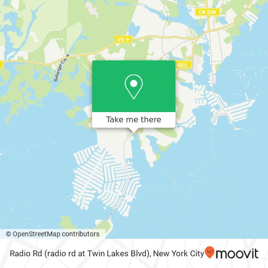Mapa de Radio Rd (radio rd at Twin Lakes Blvd), Little Egg Harbor Twp, NJ 08087