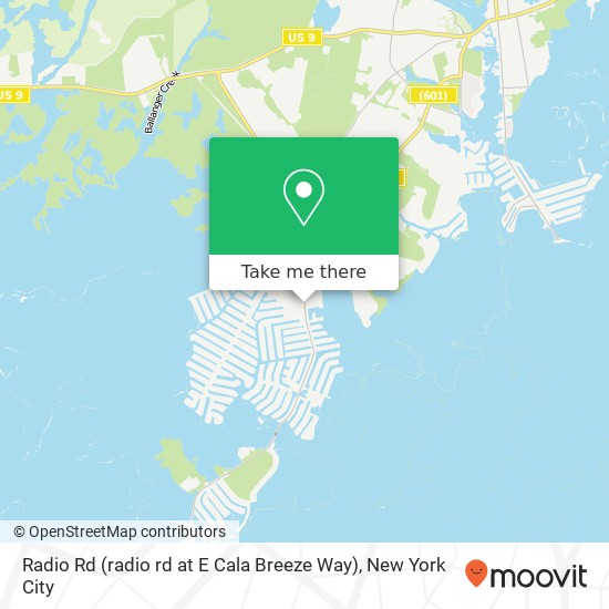 Mapa de Radio Rd (radio rd at E Cala Breeze Way), Little Egg Harbor Twp, NJ 08087