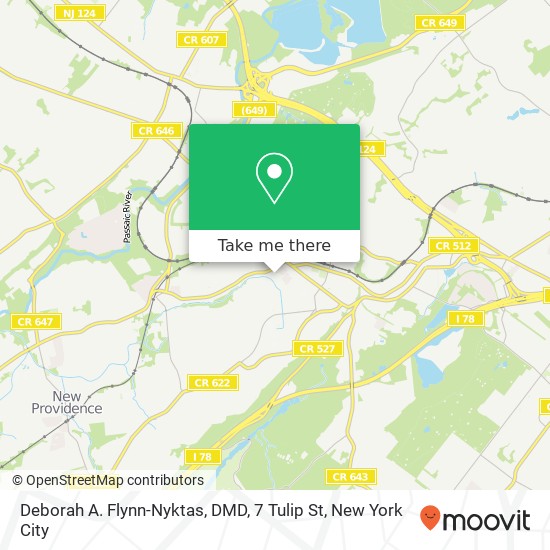 Mapa de Deborah A. Flynn-Nyktas, DMD, 7 Tulip St