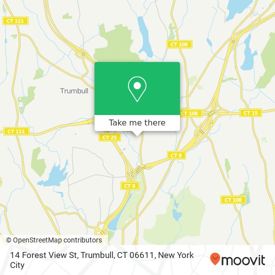 Mapa de 14 Forest View St, Trumbull, CT 06611