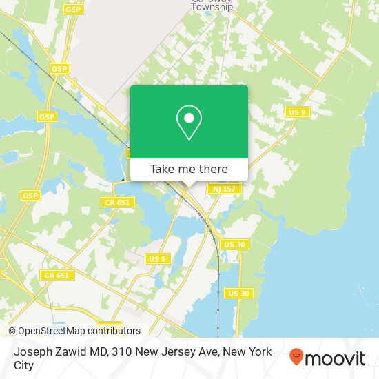 Joseph Zawid MD, 310 New Jersey Ave map