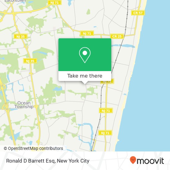 Ronald D Barrett Esq, 208 Monmouth Rd map