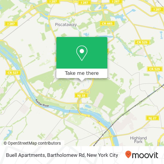 Mapa de Buell Apartments, Bartholomew Rd