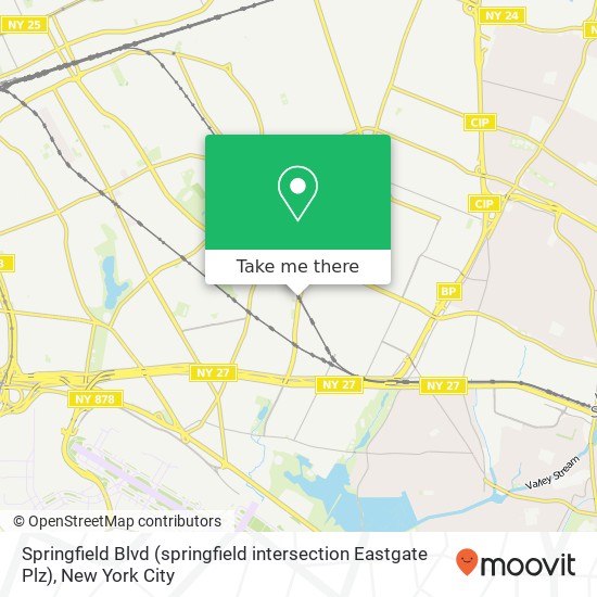 Mapa de Springfield Blvd (springfield intersection Eastgate Plz), Springfield Gardens (SPRINGFIELD GARDENS), NY 11413