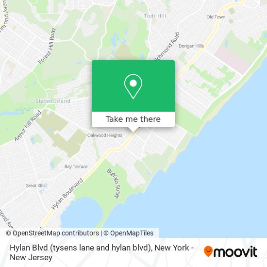 Mapa de Hylan Blvd (tysens lane and hylan blvd)
