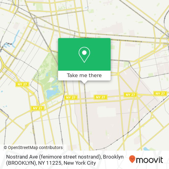 Nostrand Ave (fenimore street nostrand), Brooklyn (BROOKLYN), NY 11225 map