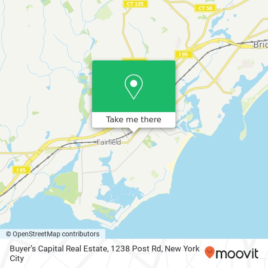 Mapa de Buyer's Capital Real Estate, 1238 Post Rd