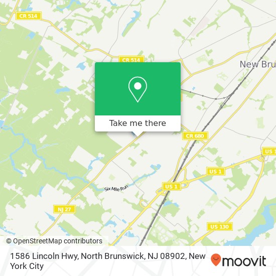 1586 Lincoln Hwy, North Brunswick, NJ 08902 map