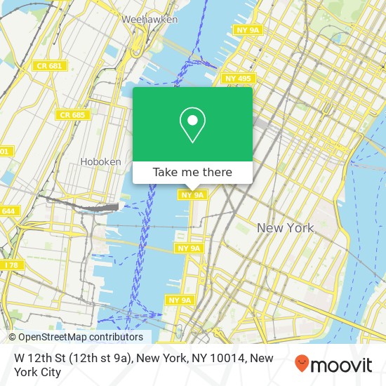 Mapa de W 12th St (12th st 9a), New York, NY 10014