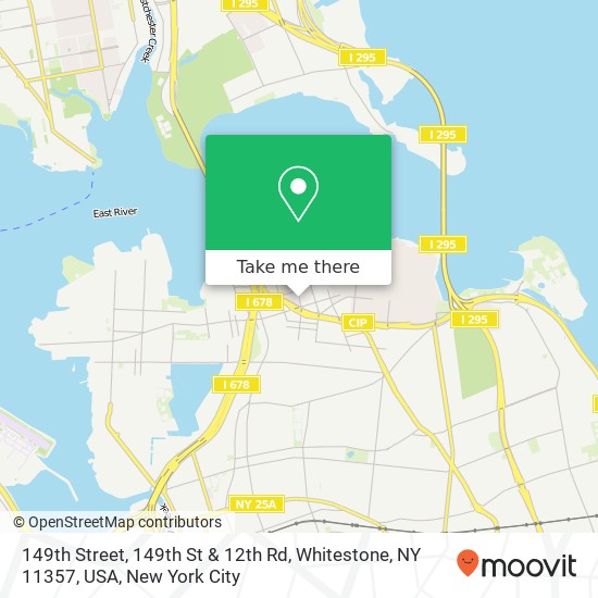 Mapa de 149th Street, 149th St & 12th Rd, Whitestone, NY 11357, USA