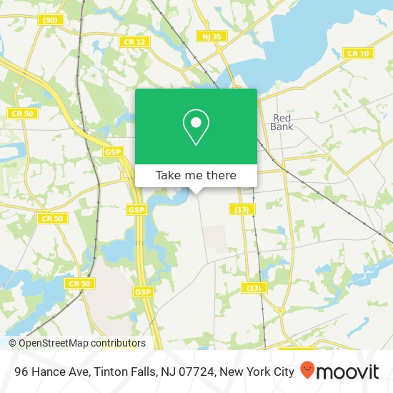 96 Hance Ave, Tinton Falls, NJ 07724 map