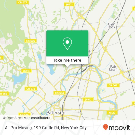 All Pro Moving, 199 Goffle Rd map