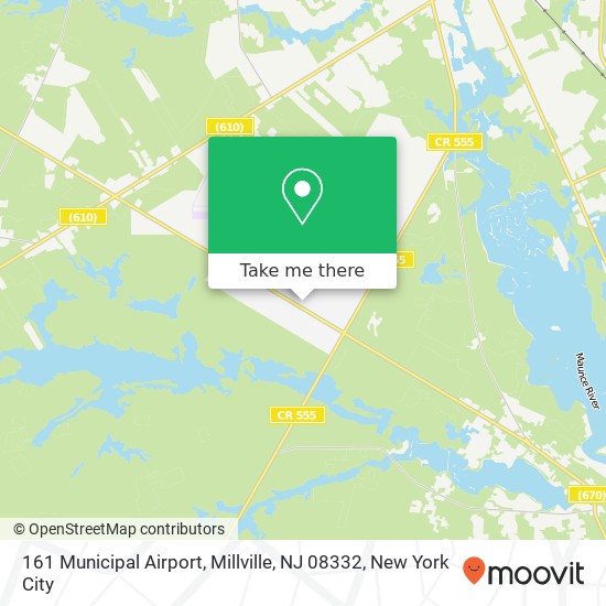Mapa de 161 Municipal Airport, Millville, NJ 08332