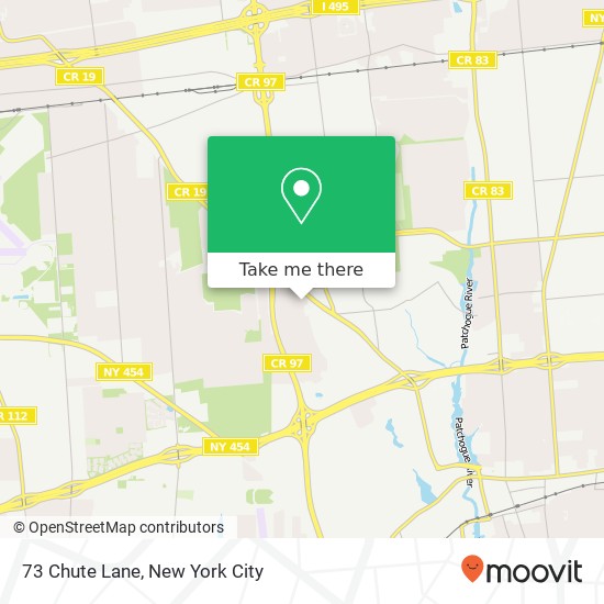 Mapa de 73 Chute Lane, 73 Chute Ln, Holbrook, NY 11741, USA