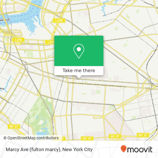 Mapa de Marcy Ave (fulton marcy), Brooklyn (New York City), NY 11216