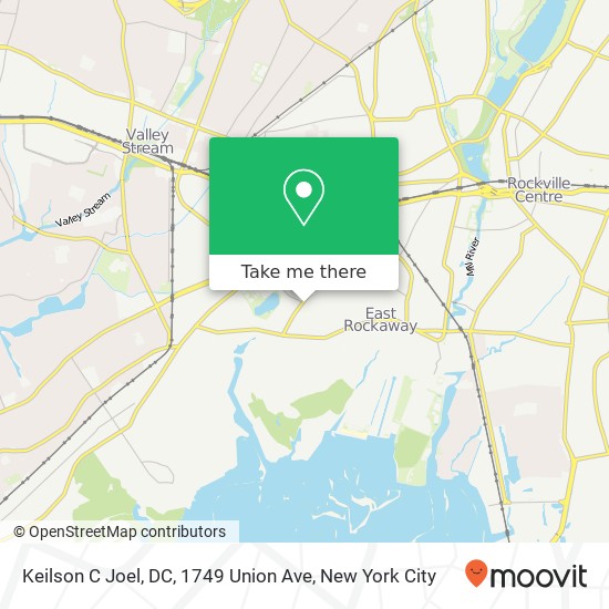 Mapa de Keilson C Joel, DC, 1749 Union Ave