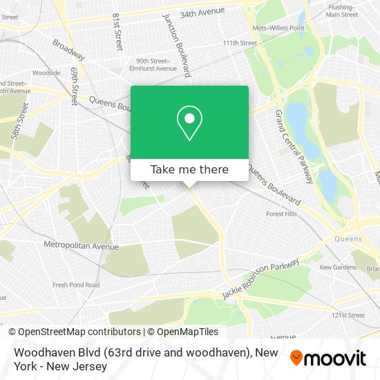 Woodhaven Blvd (63rd drive and woodhaven) map