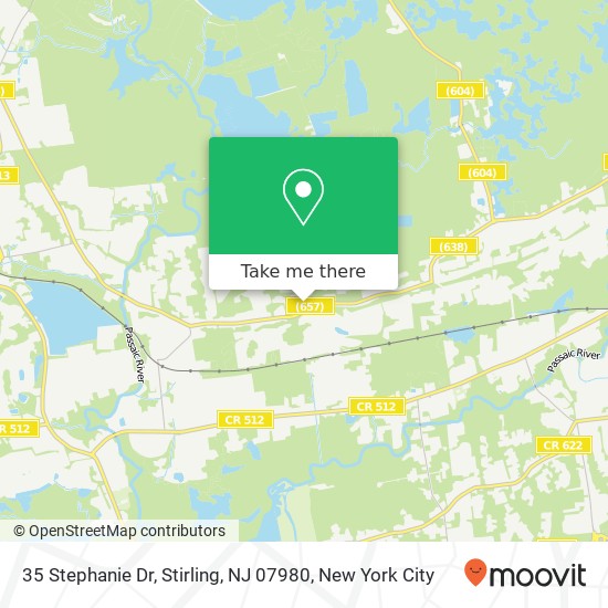 Mapa de 35 Stephanie Dr, Stirling, NJ 07980