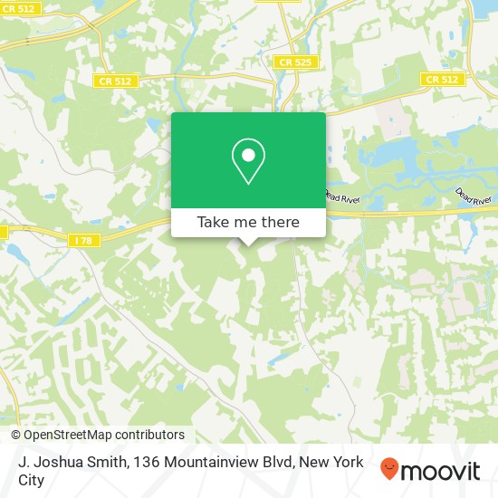 Mapa de J. Joshua Smith, 136 Mountainview Blvd