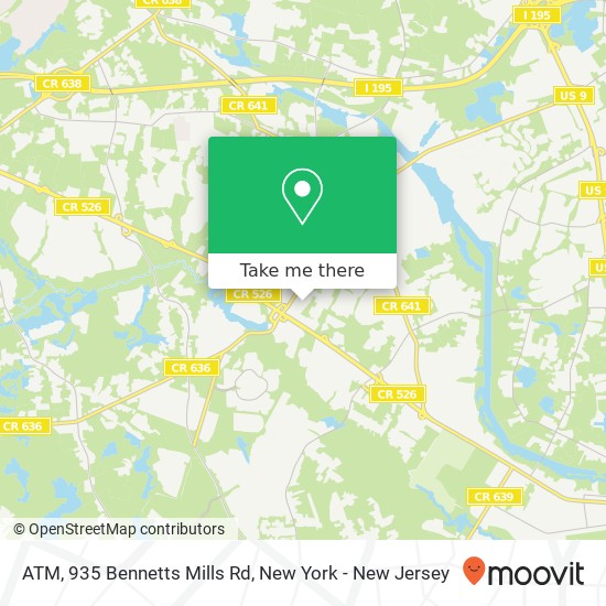 Mapa de ATM, 935 Bennetts Mills Rd
