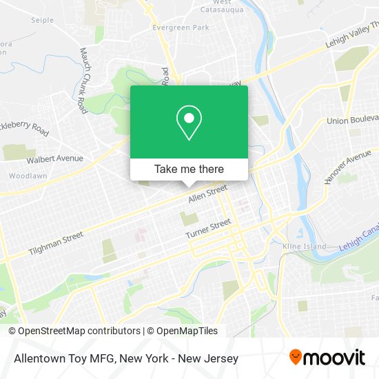 Allentown Toy MFG map