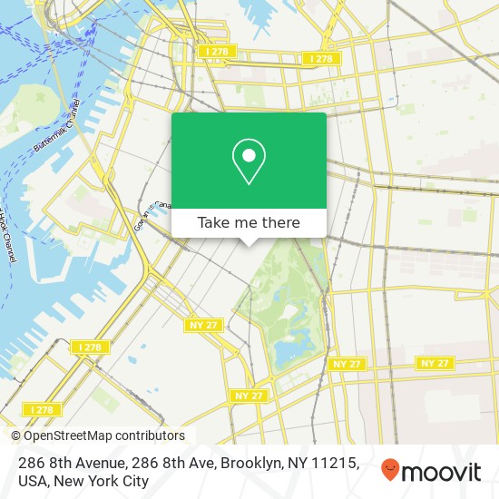 286 8th Avenue, 286 8th Ave, Brooklyn, NY 11215, USA map