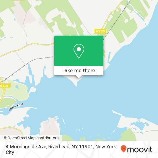 Mapa de 4 Morningside Ave, Riverhead, NY 11901