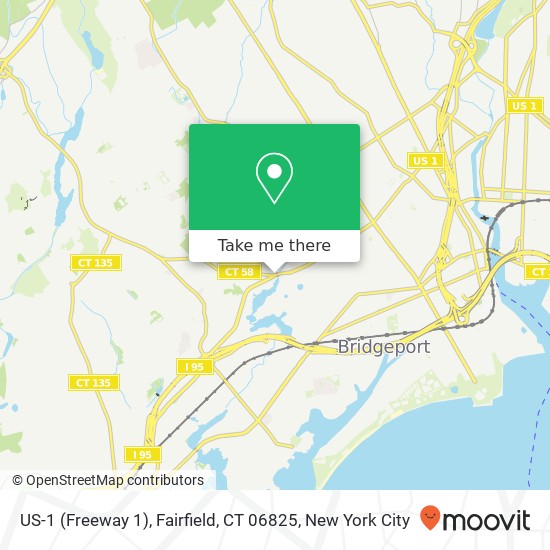US-1 (Freeway 1), Fairfield, CT 06825 map