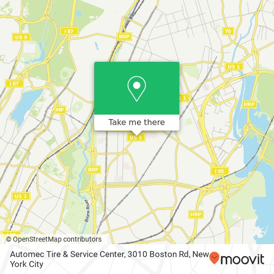Mapa de Automec Tire & Service Center, 3010 Boston Rd